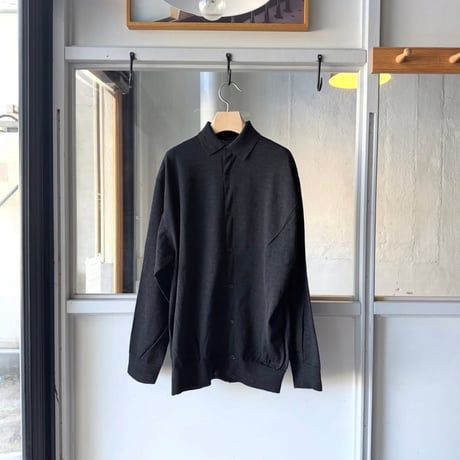 COMOLI　ウール 襟付きカーディガン