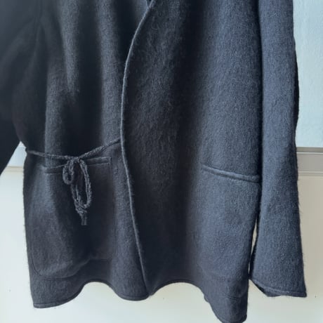 COMOLI　シャギー ノーカラージャケット