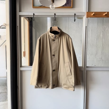 AURALEE　REVERSIBLE WOOL TWISTED TWILL / SHEEP LEATHER HALF COAT