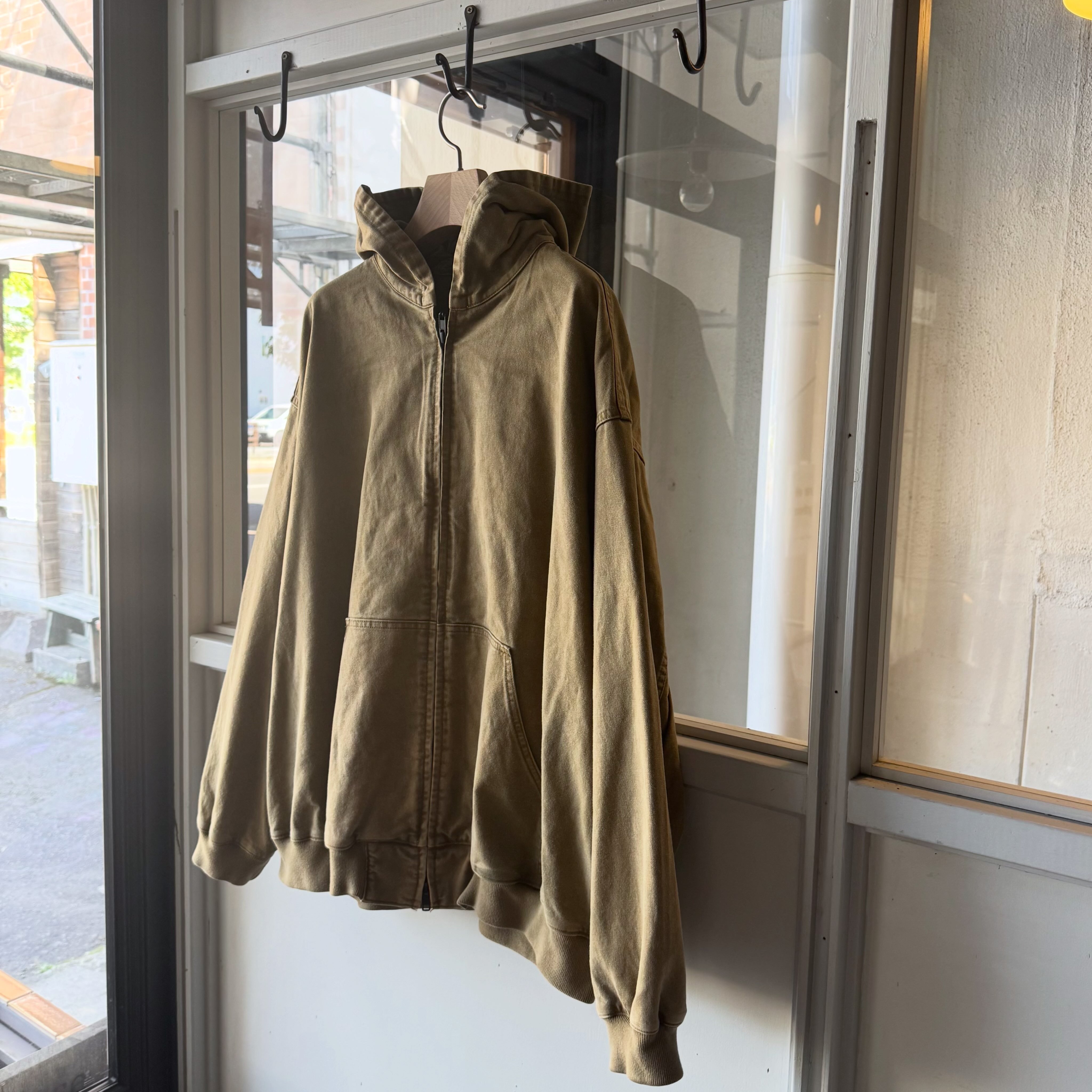 ssstein SULFUR DYED OXFORD VINTAGE HOOD JACKE