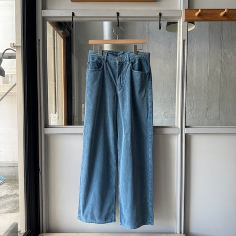 AURALEE　GARMENT-DYED FINX CORDUROY 5P WIDE PANTS