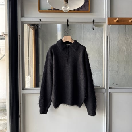 AURALEE　BRUSHED SUPER KID MOHAIR KNIT POLO