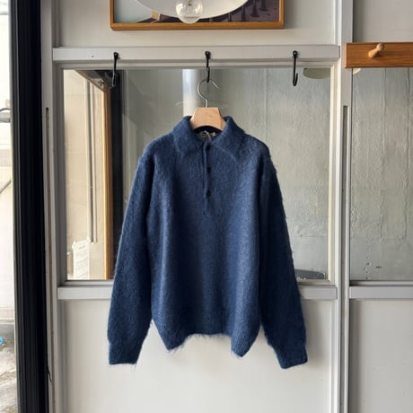 AURALEE　BRUSHED SUPER KID MOHAIR KNIT POLO