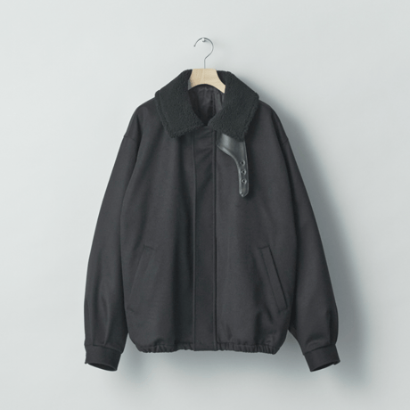 ssstein　  MOUTON COLLAR WOOL CASHMERE PADDED JACKET