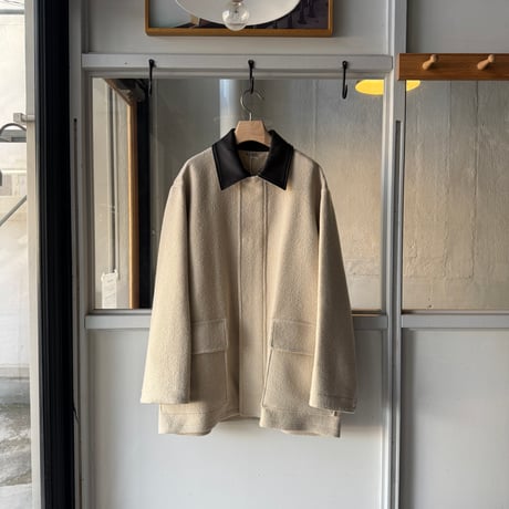 AURALEE　HOMESPUN TWEED ZIP BLOUSON