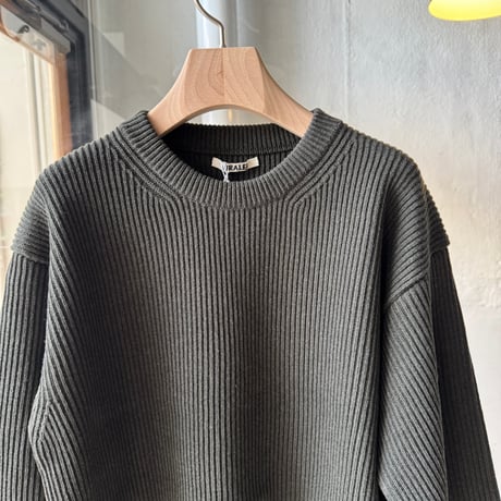 AURALEE　SUPER FINE WOOL RIB KNIT P/O