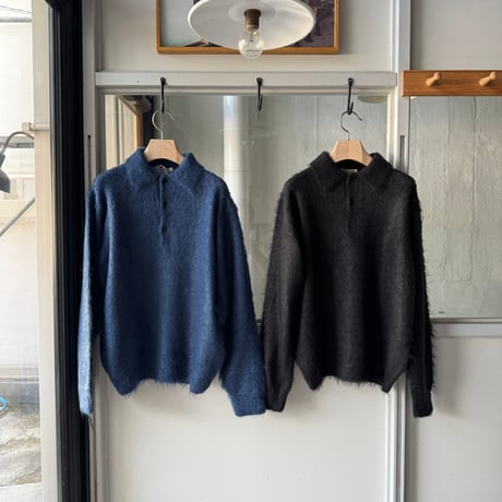 AURALEE　BRUSHED SUPER KID MOHAIR KNIT POLO