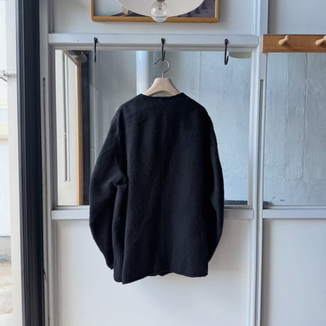 COMOLI　シャギー ノーカラージャケット