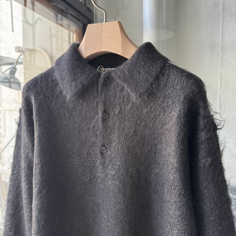 AURALEE　BRUSHED SUPER KID MOHAIR KNIT POLO