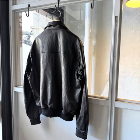 AURALEE　TEXTURED LAMB LEATHER BLOUSON