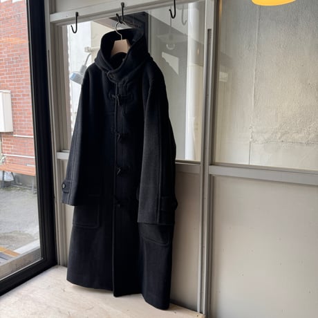 AURALEE　WOOL HERRINGBONE DUFFLE COAT