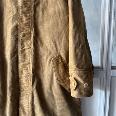 AURALEE　GARMENT-DYED ORGANIC COTTON HEAVY MOLESKIN COAT
