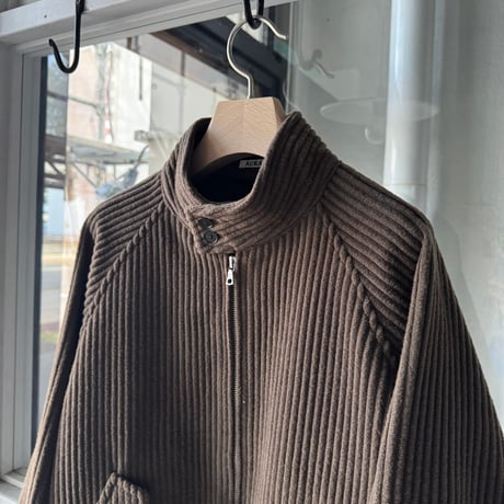 AURALEE　WOOL CASHMERE CORDUROY ZIP BLOUSON