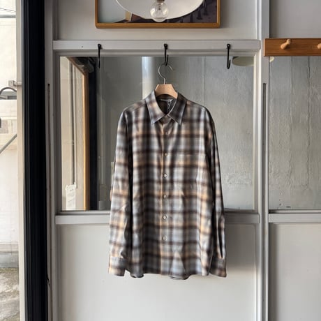 AURALEE　SUPER LIGHT WOOL CHECK SHIRT