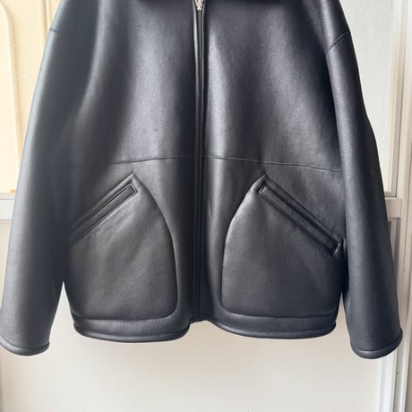AURALEE　MERINO MOUTON ZIP BLOUSON