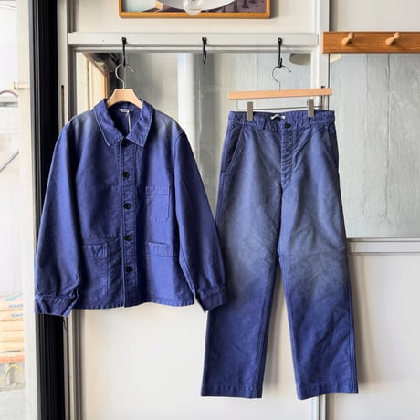 AURALEE　GARMENT-DYED ORGANIC COTTON HEAVY MOLESKIN COVERALL