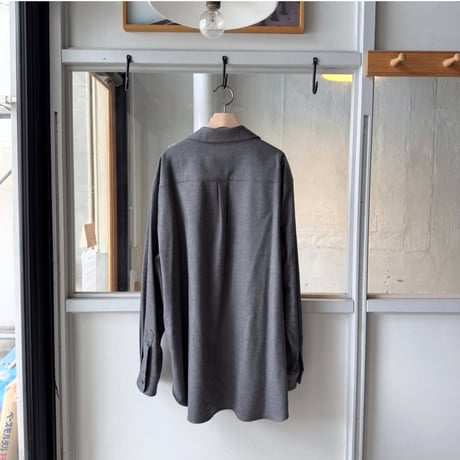 ssstein　  WOOL FLANNEL OVERSIZED SKIPPER SHIRT