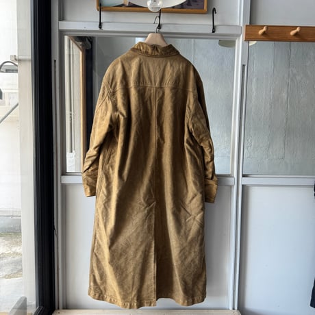 AURALEE　GARMENT-DYED ORGANIC COTTON HEAVY MOLESKIN COAT