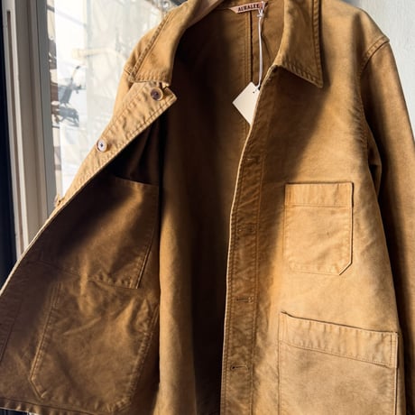 AURALEE　GARMENT-DYED ORGANIC COTTON HEAVY MOLESKIN COVERALL