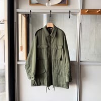 AURALEE　BRUSHED SILK LINEN SATIN PADDED MILITARY BLOUSON