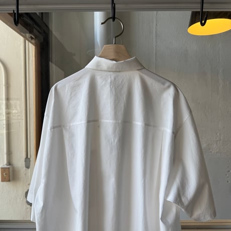 AURALEE　WASHED FINX TWILL BIG HALF SLEEVED SHIRT