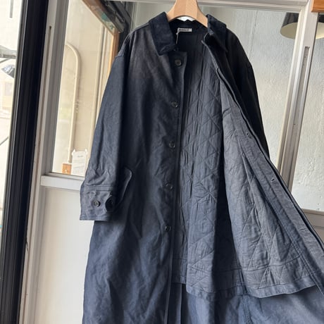 AURALEE　GARMENT-DYED ORGANIC COTTON HEAVY MOLESKIN COAT