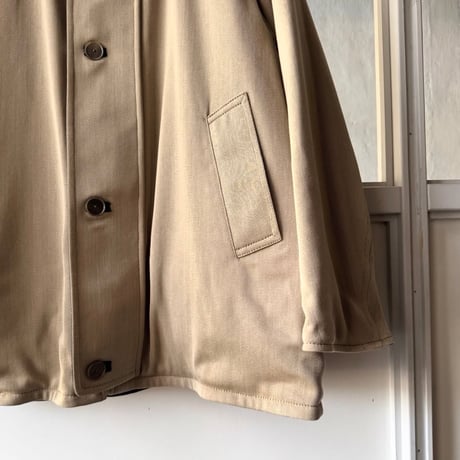 AURALEE　REVERSIBLE WOOL TWISTED TWILL / SHEEP LEATHER HALF COAT