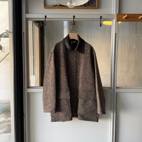 AURALEE　HOMESPUN TWEED ZIP BLOUSON