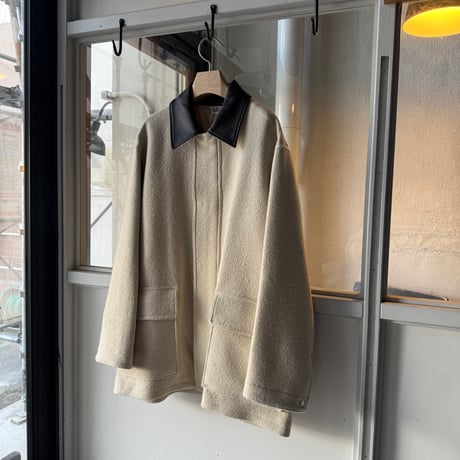 AURALEE　HOMESPUN TWEED ZIP BLOUSON