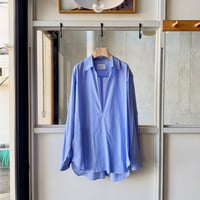 ssstein　  SMOOTH COTTON OVERSIZED SKIPPER SHIRT