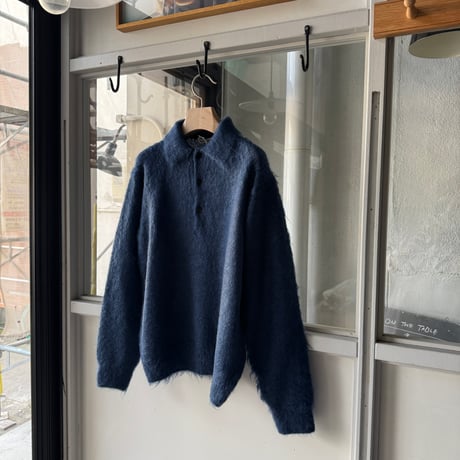 AURALEE　BRUSHED SUPER KID MOHAIR KNIT POLO
