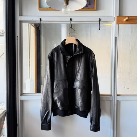 AURALEE　TEXTURED LAMB LEATHER BLOUSON