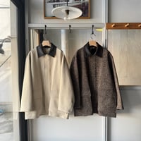 AURALEE　HOMESPUN TWEED ZIP BLOUSON