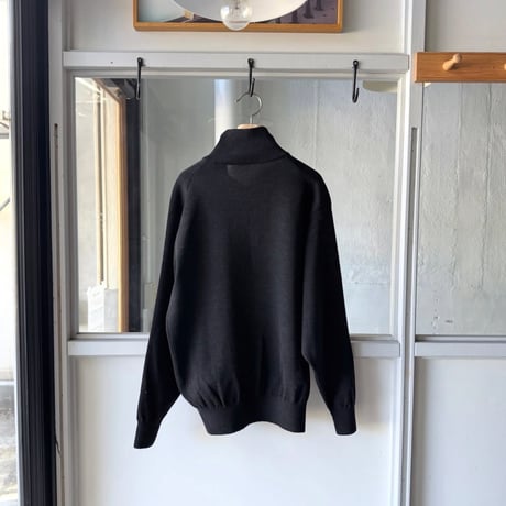 COMOLI　ウール ハーフジップニット