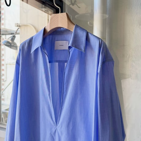ssstein　  SMOOTH COTTON OVERSIZED SKIPPER SHIRT