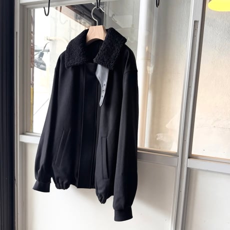 ssstein　  MOUTON COLLAR WOOL CASHMERE PADDED JACKET