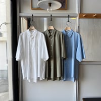 AURALEE　WASHED FINX TWILL BIG HALF SLEEVED SHIRT