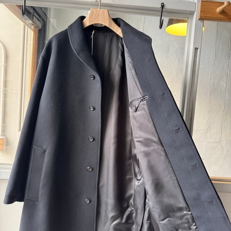 AURALEE　SUPER FINE WOOL MOSSER SHAWL COLLAR COAT