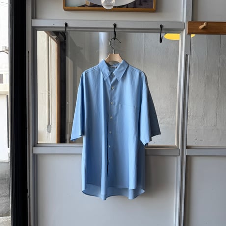 AURALEE　WASHED FINX TWILL BIG HALF SLEEVED SHIRT