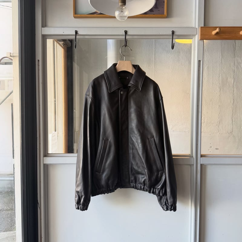ssstein SHEEP LEATHER ZIP SHORT JACKET | Less