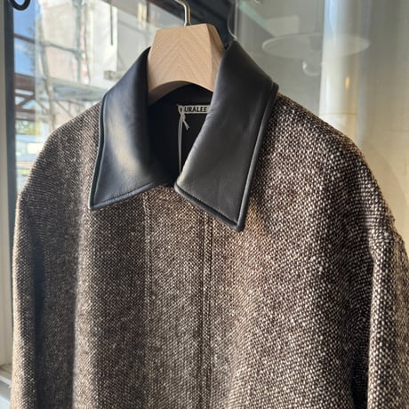 AURALEE　HOMESPUN TWEED ZIP BLOUSON