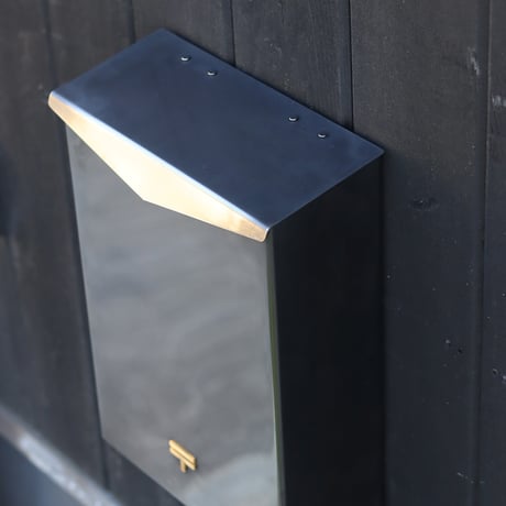 銅ポスト 縦型 黒染　[  受注生産  ]