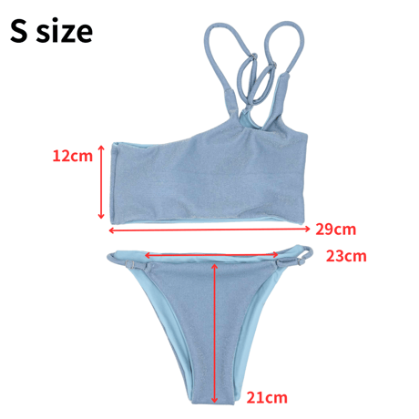 Blue glitter［Udesign bikini ］#E056