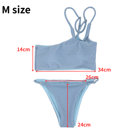 Blue glitter［Udesign bikini ］#E056