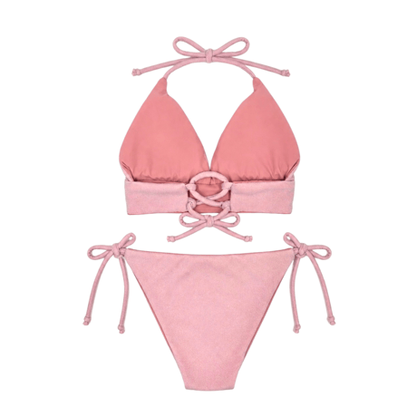 Pink glitter［A-string holter neck ］#E059