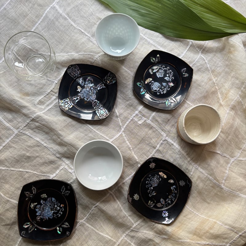 螺鈿細工の茶托 ヴィンテージ | hapun