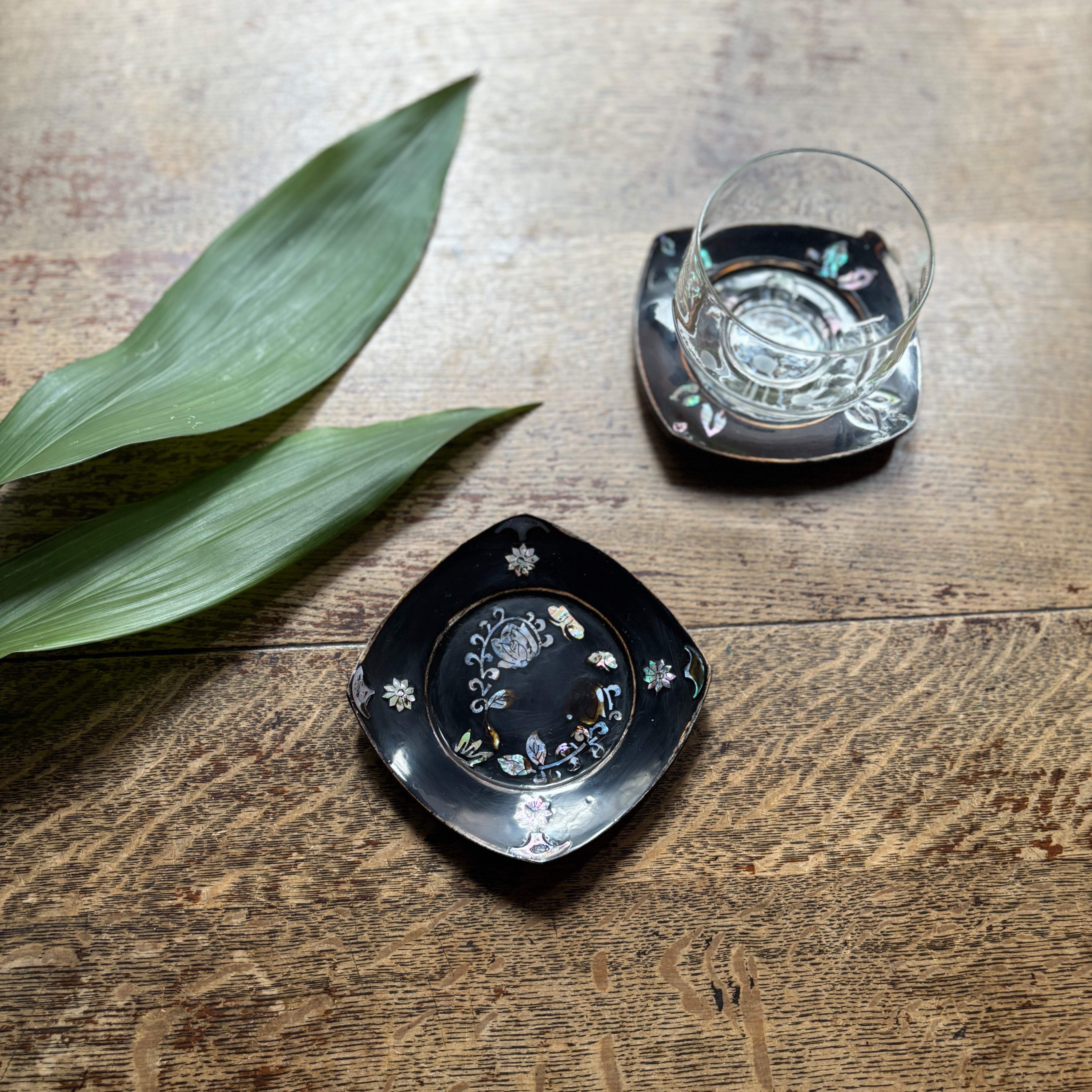 螺鈿細工の茶托 ヴィンテージ | hapun