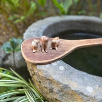 韓国の古い大きな木のしゃもじ 주걱