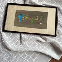 韓国の刺繍民画/壺/ヴィンテージ