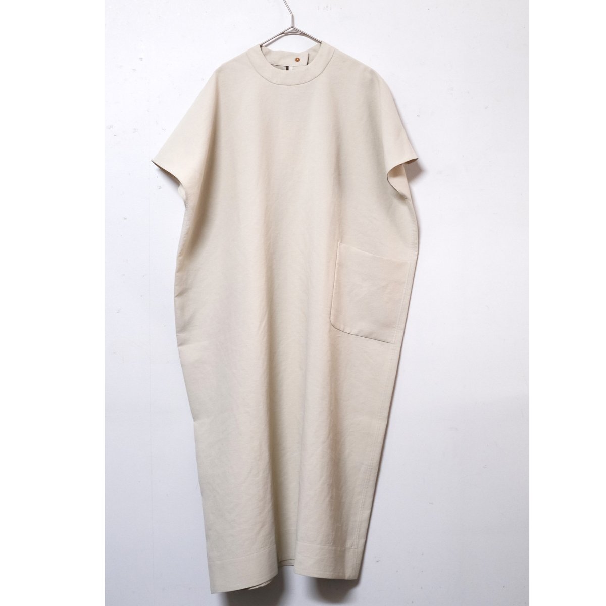 サリゲナク（ヒムカシ）square french tunic ワンピース ヒムカシ / square french tunic (偽リネン / 軽量軽撥水ポリエステル)